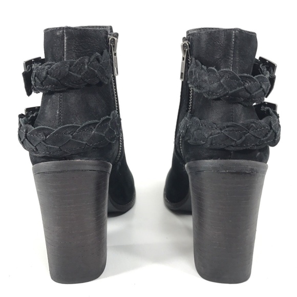 Steve Madden Ankle Boots Tender Suede Braid Buckle - Picture 4 of 8